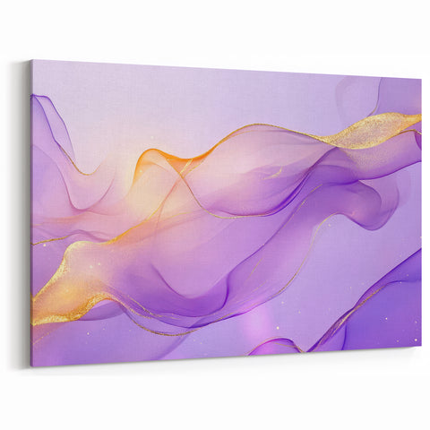 Premium Abstract Canvas Prints – Purple & Gold Luxury Wall Art
