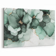 Exclusive Abstract Wall Decor – Green & Gold Floral Art Print