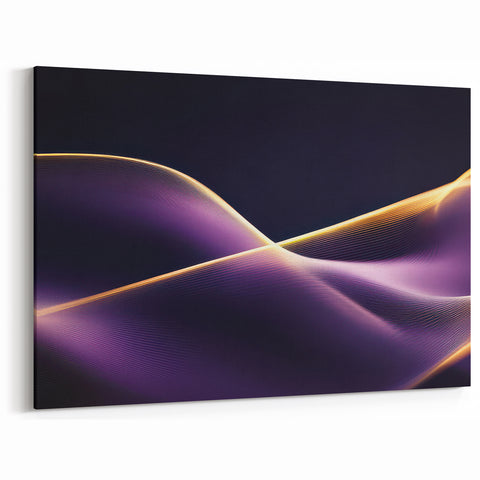 High-End Abstract Canvas Prints – Plum & Gold Luxury Wall Art