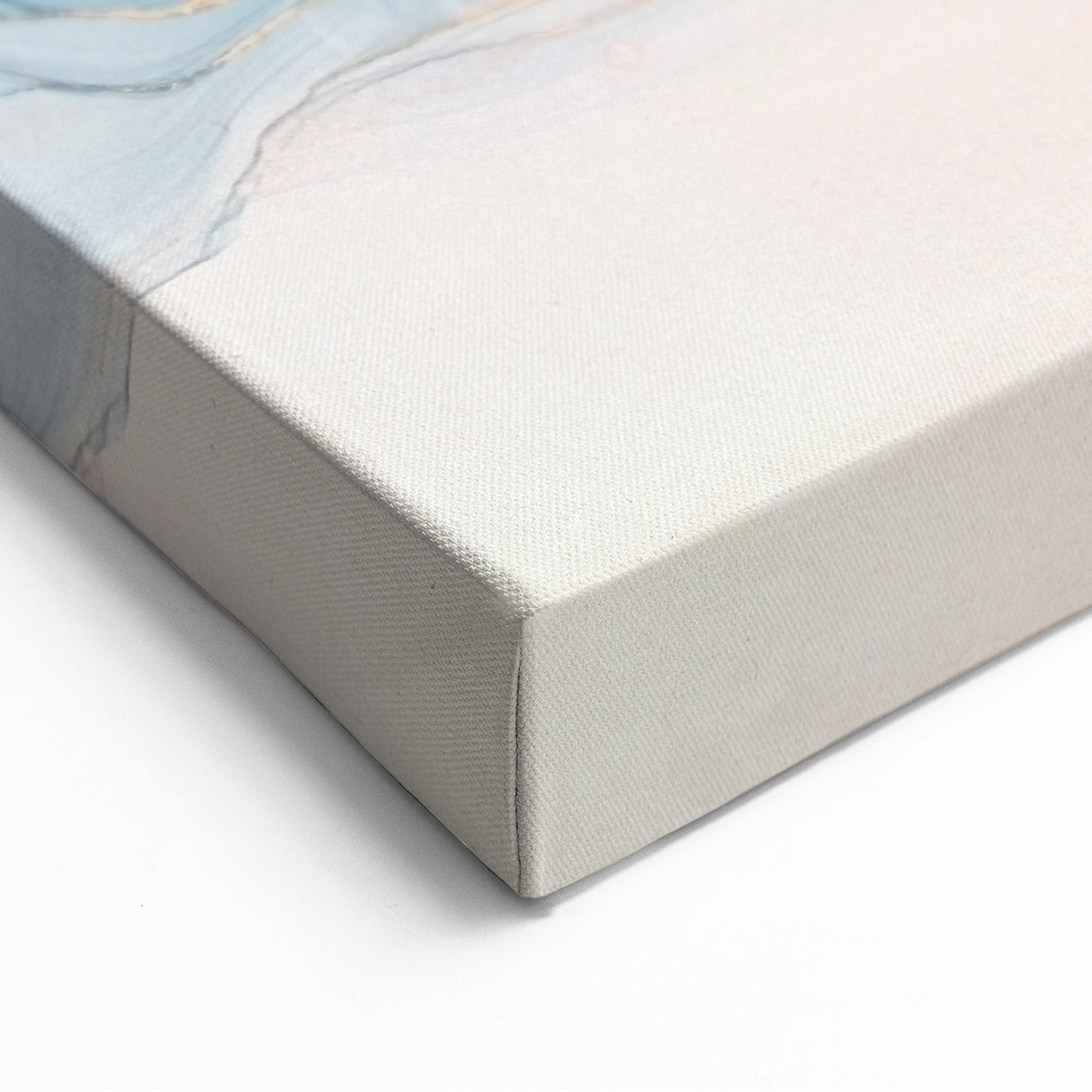 Premium Abstract Art Pieces – Sky Blue & Gold Luxury Canvas