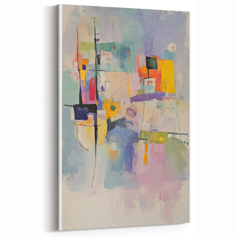 Soft Abstract Expressionist Wall Art – Pastel Dream Canvas Print