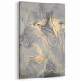 Contemporary Luxury Abstract Paintings – Gray & Gold Canvas