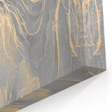 Contemporary Luxury Abstract Paintings – Gray & Gold Canvas