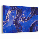 Upscale Abstract Art Collection – Royal Blue & Gold Canvas