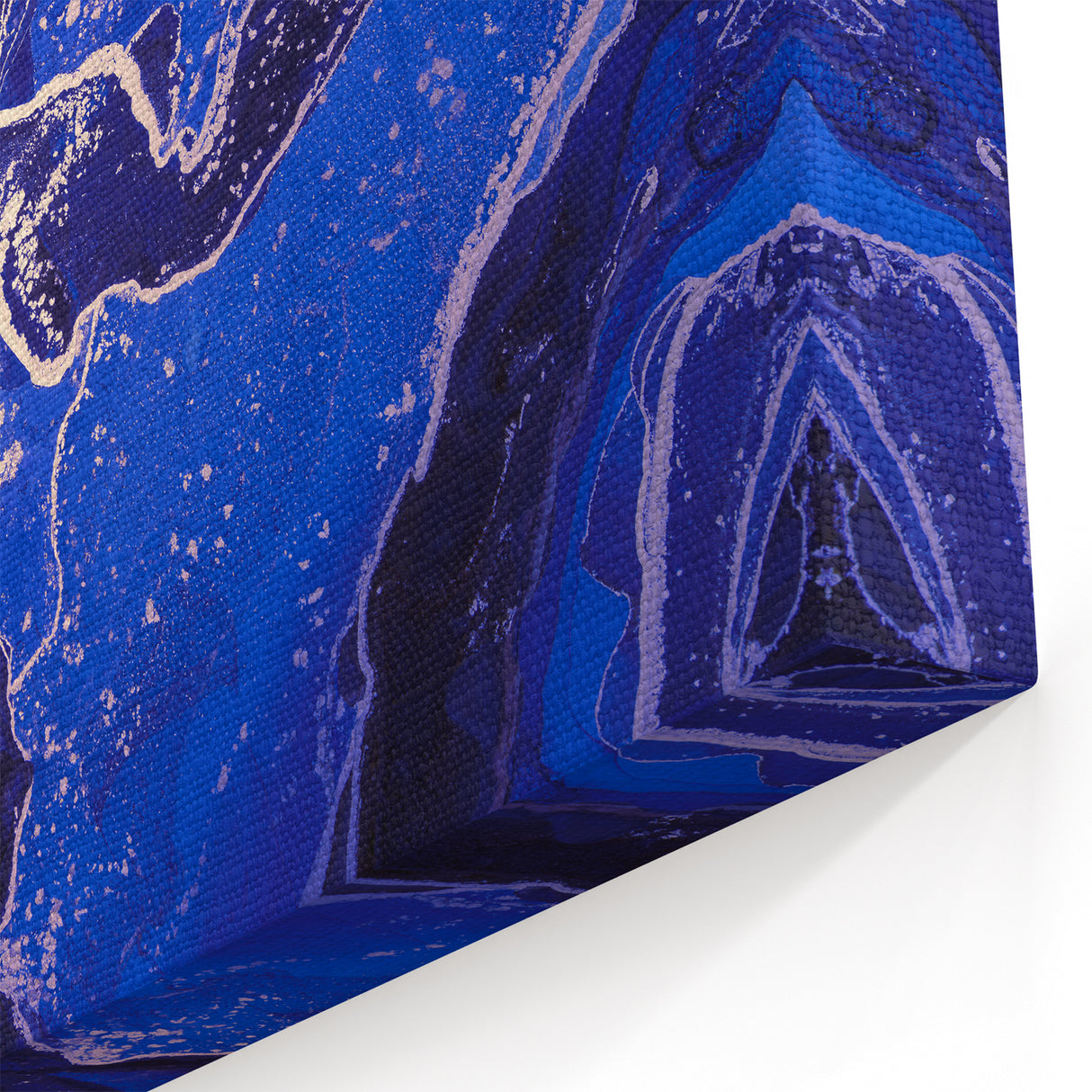 Upscale Abstract Art Collection – Royal Blue & Gold Canvas
