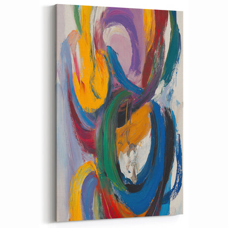 Vibrant Abstract Expressionist Wall Art – Bold Colorful Canvas