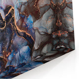 Exclusive Abstract Wall Decor – Navy Blue & Copper Canvas