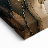 Upscale Abstract Art Collection – Brown & Gold Luxury Canvas
