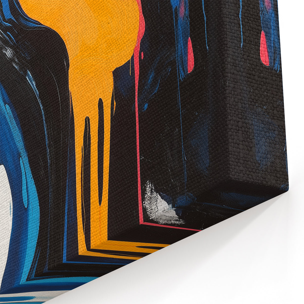 Bold Abstract Expressionist Wall Art – Colorful Drip Canvas Print
