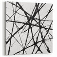 Minimalist Abstract Expressionist Wall Art – Black & White Canvas