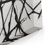 Minimalist Abstract Expressionist Wall Art – Black & White Canvas