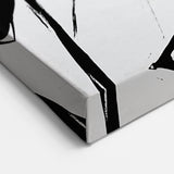 Minimalist Abstract Expressionist Wall Art – Black & White Canvas