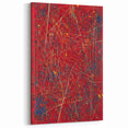 Fiery Abstract Expressionist Wall Art – Bold Red Canvas Print