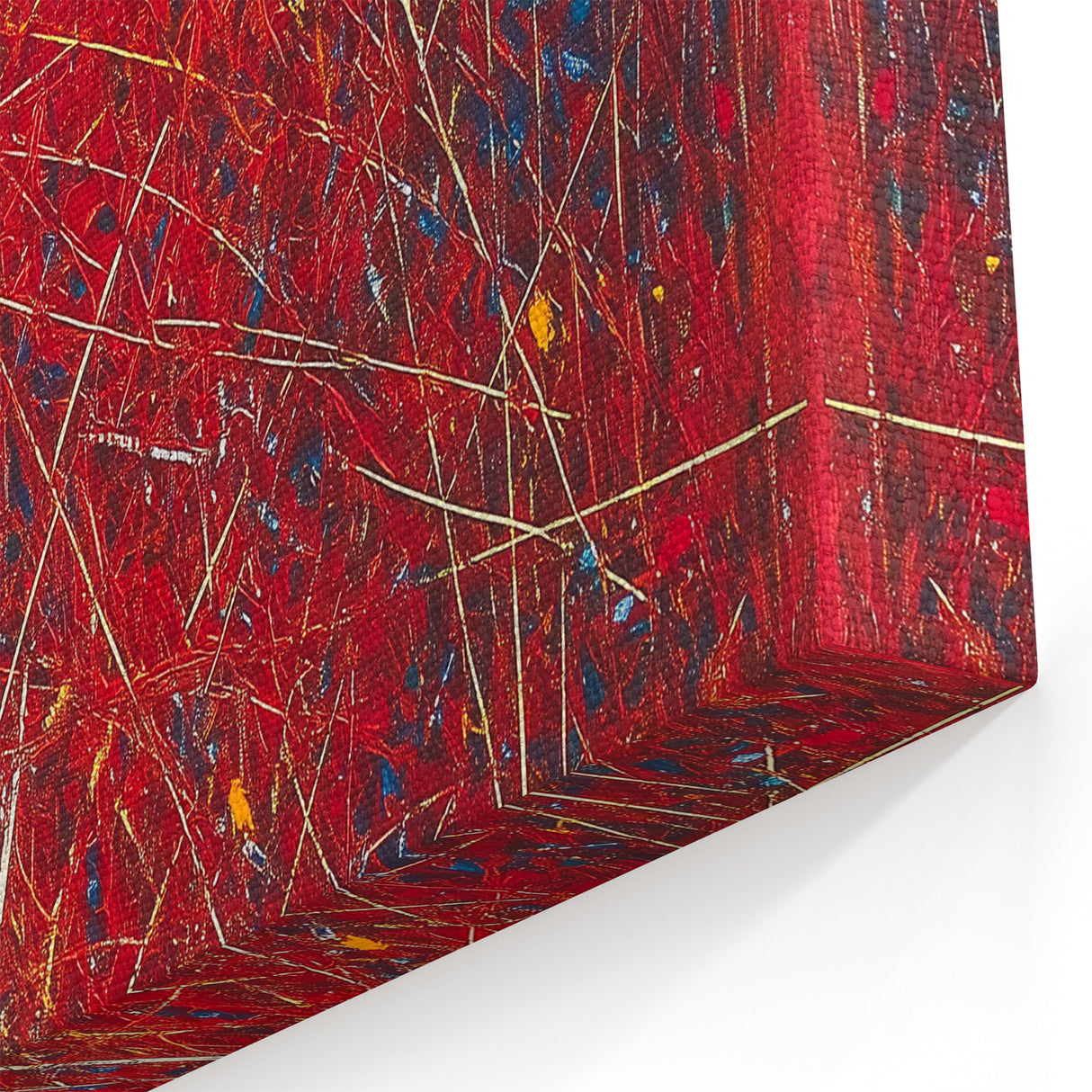 Fiery Abstract Expressionist Wall Art – Bold Red Canvas Print