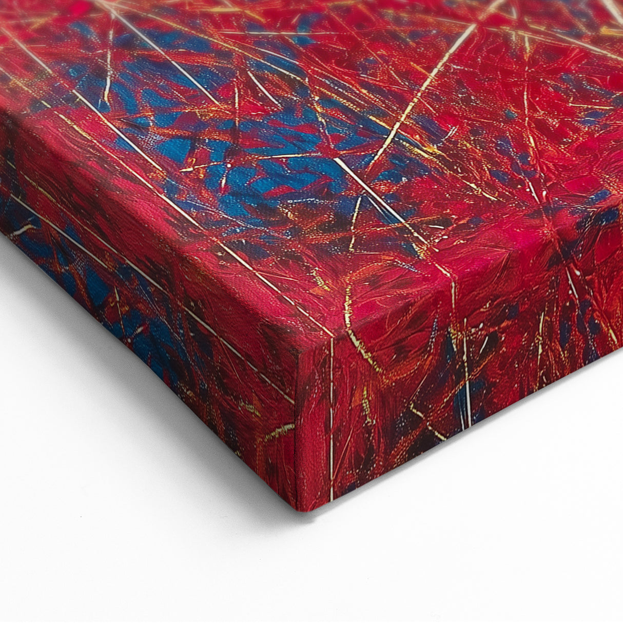 Fiery Abstract Expressionist Wall Art – Bold Red Canvas Print