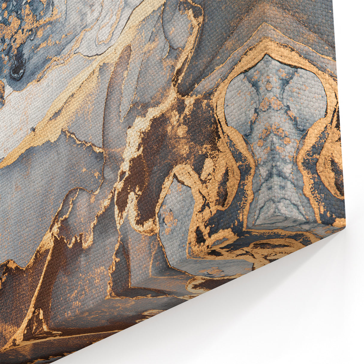 Exclusive Abstract Wall Decor – Navy, White & Gold Luxury Art