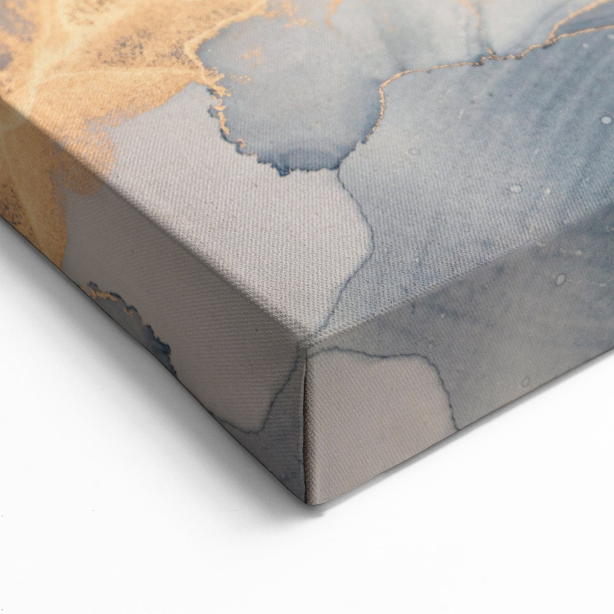 Modern Luxury Abstract Paintings – Navy & Gold Canvas Art