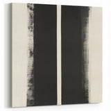 Minimalist Abstract Geometric Wall Art – Black & White Canvas Print