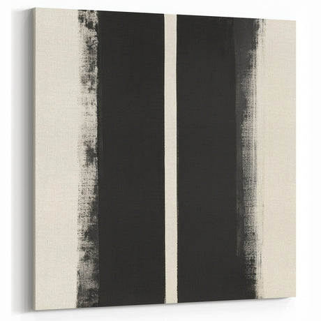 Minimalist Abstract Geometric Wall Art – Black & White Canvas Print
