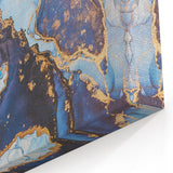 Upscale Abstract Art Collection – Royal Blue & Gold Canvas Print