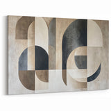 Modern Abstract Geometric Wall Art – Neutral Minimalist Canvas