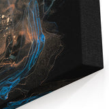 High-End Abstract Wall Decor – Black & Royal Blue Luxury Art