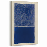 Minimalist Abstract Geometric Wall Art – Royal Blue Modern Print