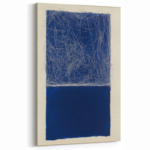Minimalist Abstract Geometric Wall Art – Royal Blue Modern Print