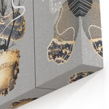 Luxury Abstract Wall Art Collection – Black, Gold & Gray Triptych