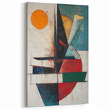 Vertical () (CopyColorful Abstract Geometric Wall Art – Modern Cubist Canvas