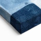 Textured Abstract Geometric Wall Art – Blue Modern Stone Pattern
