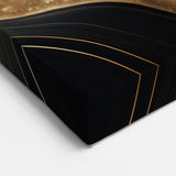 Exclusive Abstract Wall Decor – Black, Teal & Gold Luxury Art