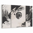 Large Black and White Abstract Wall Art - Modern Monochrome Canvas