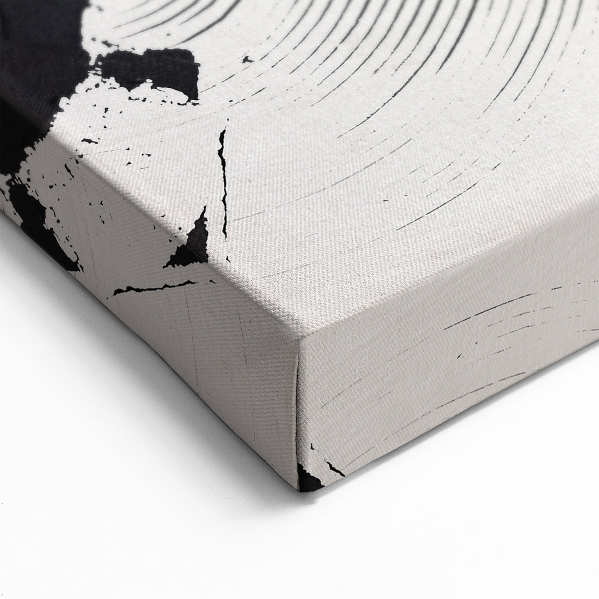 Large Black and White Abstract Wall Art - Modern Monochrome Canvas