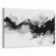 Modern Black and White Abstract Wall Art - Monochrome Canvas Print