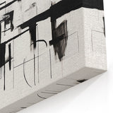 Minimalist Black and White Abstract Wall Art - Geometric Canvas