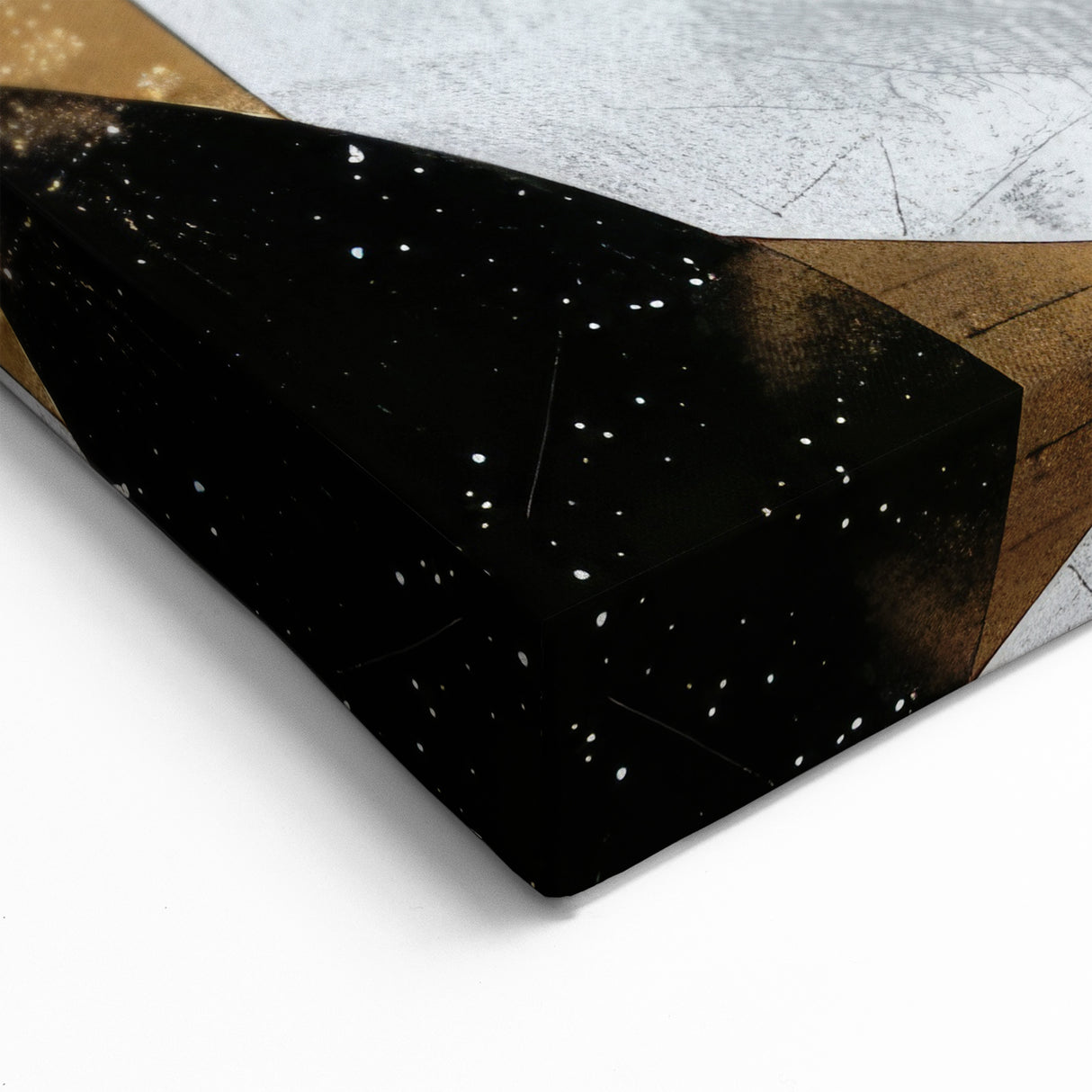 Elegant Black, White, and Gold Abstract Wall Art - Geometric Canvas