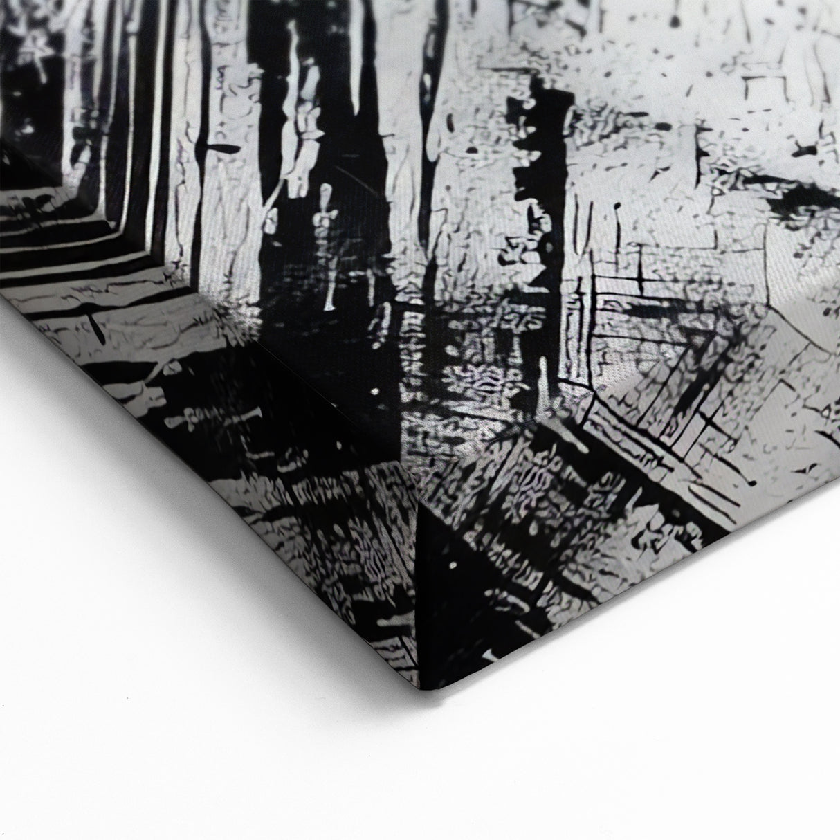 Black, White Abstract Wall Art - Modern Bold Canvas