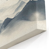 Minimalist Black and White Mountain Wall Art - Tranquil Canvas