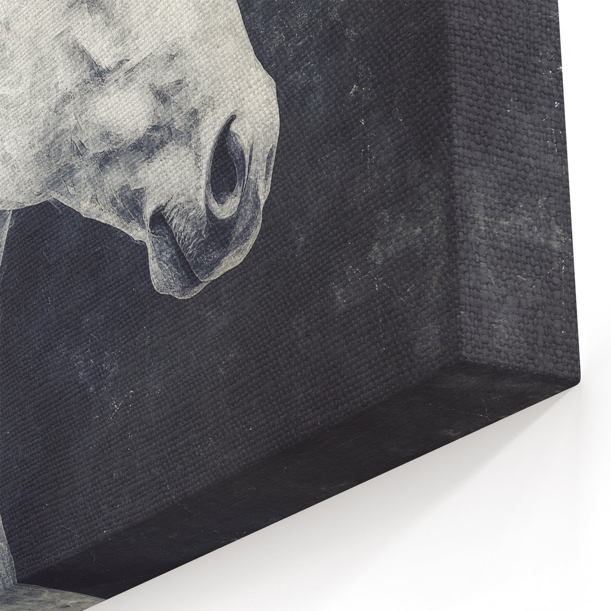 Majestic Black and White Horse Wall Art - Abstract Equine Canvas