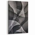 Black and White Abstract Wall Art - Fluid Geometric Canvas