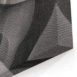 Black and White Abstract Wall Art - Fluid Geometric Canvas