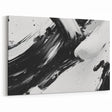 Bold Black and White Abstract Wall Art - Expressive Brushstroke Canvas