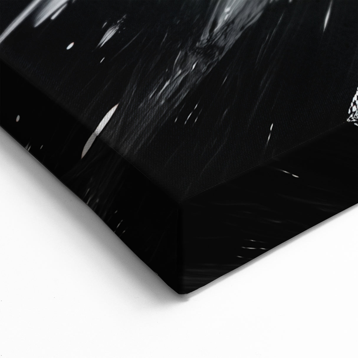 Bold Black and White Abstract Wall Art - Expressive Brushstroke Canvas