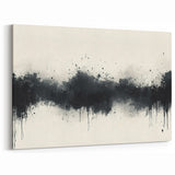 Large Black and White Abstract Wall Art - Monochrome Canvas Painting