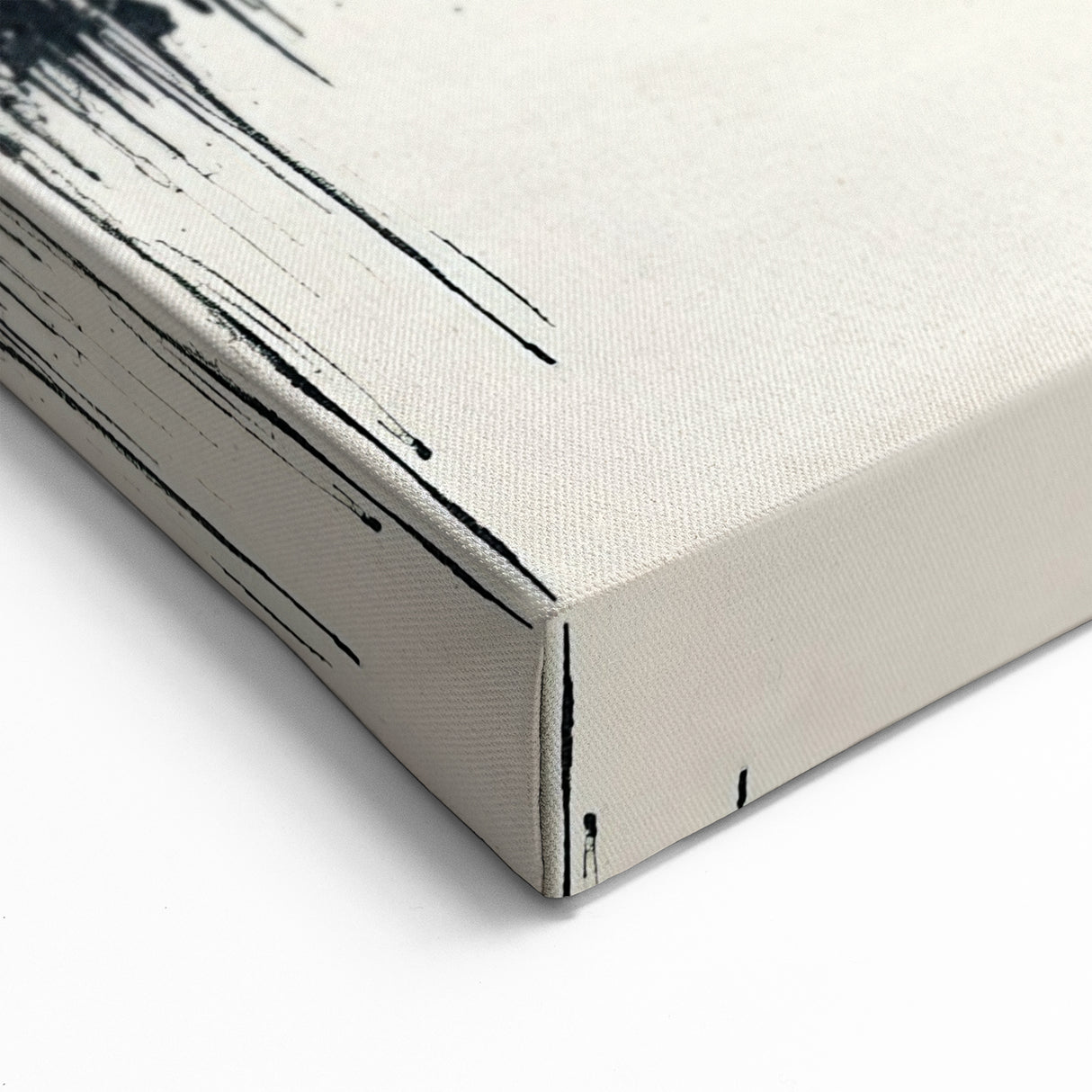 Large Black and White Abstract Wall Art - Monochrome Canvas Painting