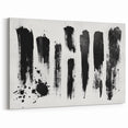 Minimalist Black and White Abstract Art - Bold Brushstroke Canvas