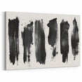 Modern Black and White Abstract Art - Bold Brushstroke Canvas