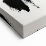 Modern Black and White Abstract Art - Bold Brushstroke Canvas
