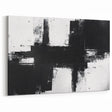 Black and White Geometric Wall Art - Modern Abstract Canvas Print